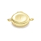 Brass Box Clasps, Cadmium Free & Nickel Free & Lead Free, Oval, Real 18K Gold Plated, 9x15.5x6mm, Hole: 1.4mm & 1.2mm