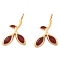 304 Stainless Steel Rhinestone Pendants, Ion Plating(IP), Golden, Dark Red, 19x13.5x3mm, Hole: 2.5mm