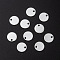 304 Stainless Steel Charms, Stamping Blank Tag, Flat Round, Silver, 8x0.8mm, Hole: 1.2mm