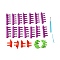 ABS Plastic Maker, for Knitting, Purple, 9.05x1.35x3.15cm