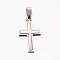 Tarnish Resistant Personalized 201 Stainless Steel Cross Pendants, Stainless Steel Color, 34x19x1.5mm, Hole: 4x9mm