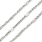 304 Stainless Steel Figaro Chains, Soldered, with Spool, Stainless Steel Color, 4.5x2x0.8mm & 2x1.5x0.8mm