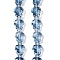 Transparent Glass Enamel Beads Strands, Hand Drawn Beads, Turtle, Steel Blue, 18x14x8.5mm, Hole: 1.2mm, about 22pcs/strand, 14.76~14.96''(37.5~38cm)