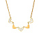Heart Shell Chain Necklaces, Stainless Steel Jewelry for Women, Golden, 15.75 inch(40cm)