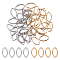 40Pcs 2 Colors 304 Stainless Steel Linking Rings, Marquise Links, Horse Eye, Mixed Color, 21x12~12.2x2~2.2mm, Hole: 16.5x7mm, 20pcs/color