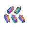 Ion Plating(IP) 201 Stainless Steel Pendants, Cicada, Rainbow Color, 29.5x15.5x3mm, Hole: 1.6mm