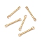 201 Stainless Steel Links Connectors, Twist Bar Links, Golden, 12x1.3x1.2mm, Hole: 1mm