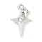 Rack Plating Alloy Crystal Rhinestone Pendants, Cadmium Free & Nickel Free & Lead Free, Star, Platinum, 19x12x4mm, Hole: 1.6mm
