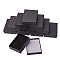 Cardboard Gift Boxes, with Black Sponge inside, Rectangle, Black, 8x5x2.7cm