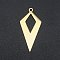 201 Stainless Steel Open Back Bezel Pendants, For DIY UV Resin, Epoxy Resin, Pressed Flower Jewelry, Rhombus, Laser Cut, Golden, 30x14.5x1mm, Hole: 1.6mm