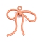Baking Paint Alloy Pendants, Bowknot, Light Salmon, 45x42x6mm, Hole: 3mm