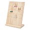 Pine Wood Earring Display Stand, BurlyWood, 8.4x19.2x1.7cm