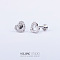 Stainless Steel Micro Pave Clear Cubic Zirconia Cartilage Earrings for Women Men, Flat Back Earring, Herringbone, 6mm, Pin: 1.2mm