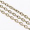 Iron Textured Cable Chains, Unwelded, with Spool, Oval, Lead Free and Nickel Free, Oval, Antique Bronze, 4x3x1mm, about 328.08 Feet(100m)/roll