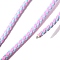Braided Stainless Steel Cord, for DIY Craft, Textured Round, Purple, 3mm, about 32.81 Feet(10m)/Roll