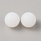 Luminous Round Food Grade Silicone Beads, White, 15x14.5mm, Hole: 2mm