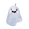 Halloween Transparent Resin Pendants, Ghost, with Platinum Iron Loop, Light Steel Blue, 32x27x25mm, Hole: 2mm