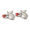 304 Stainless Steel Enamel Charms, Angel with Heart Charm, Stainless Steel Color, 12.5x14.5x2mm, Hole: 1.2mm