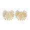 Eco-Friendly Iron Pendants, Cadmium Free & Lead Free, Light Gold, 33x36.5x1mm, Hole: 3mm
