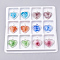 Luminous Handmade Lampwork Pendants, Inner Flower, Heart, Mixed Color, 41~46x36~38x15~16mm, Hole: 8mm, Box Size: 20x19.5x1.3cm, about 12pcs/box
