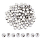 100Pcs 304 Stainless Steel Beads, Cube, Stainless Steel Color, 4x4x4mm, Hole: 2.5mm