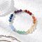 Natural Amethyst & Red Jasper & Red Aventurine & Synthetic Hematite & Lapis Lazuli & Citrine & White Jade & Green Aventurine Beaded Stretch Bracelets for Girls, Inner Diameter: 2 inch(5cm)