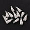 Suede Tassels, with CCB Plastic Findings, Nice for DIY Earring or Cell Phone Straps Making, Platinum, White, 38x10mm, Hole: 2mm