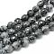 Natural Larvikite Bead Strands, Dyed, Faceted Round, 10mm, Hole: 1mm, about 38pcs/strand, 14.5 inch