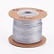 Nylon Cords, String Threads Cords, Round, Light Grey, 1.5mm, about 25m/roll