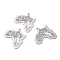 Tarnish Resistant 304 Stainless Steel Pendants, Map of Africa, Stainless Steel Color, 30x30.5x1.3mm, Hole: 1.4mm