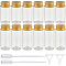 Round Glass Storage Containers for Cosmetic, Candles, Candies, with Aluminium Screw Top Lid, Plastic Funnel Hopper & Transfer Pipettes, Clear, 3x6.1~7.1cm, Capacity: 25ml(0.84 fl. oz)~30ml(1.01 fl. oz), 14pcs
