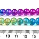Выпечка расписные прозрачные стеклянные бусины DGLA-M001-8mm-04-5