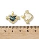 Латунные микропаве прозрачные подвески с фианитом KK-C045-36G-3