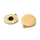 Плоские круглые подвески из натурального обсидиана STAS-L022-079G-2