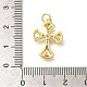Латунные микропаве прозрачные подвески с фианитом KK-M297-10G-3