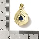 Латунные микро проложить кубического циркония подвески KK-C058-05G-02-3