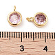 Латунные микро проложить кубического циркония подвески KK-C051-38G-04-3
