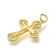 Латунные микропаве прозрачные подвески с фианитом KK-M297-08G-2