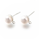 Фурнитура для сережек с натуральным жемчугом KK-B059-33S-1