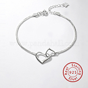 925 серебряный браслет чиан с двойными звеньями UB9438