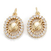 Латунные микропаве прозрачные подвески с фианитом ZIRC-M115-16G