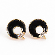 Латунные серьги-гвоздики из циркония KK-S356-242A-NF