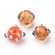 Ручной работы ухабистым Шарики Lampwork LAMP-J092-08