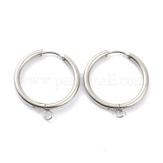 Фурнитура для сережек-колец Huggie Hoop из нержавеющей стали 201 STAS-P283-01L-P