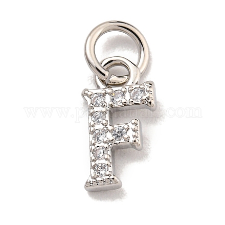 Буквица из латуни с подвесками из кубического циркония KK-Q814-26F-P-1