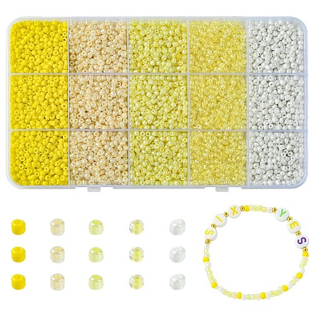 225 г 5 стилей стеклянных бусин SEED-YW0002-56B-1