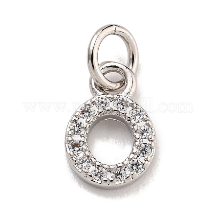 Буквица из латуни с подвесками из кубического циркония KK-Q814-26O-P-1
