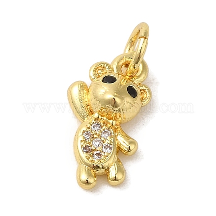 Латунные микропаве прозрачные подвески с фианитом KK-R162-004H-G-1