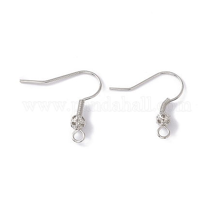 Латунные круглые серьги из бисера крючки KK-G438-01P-1