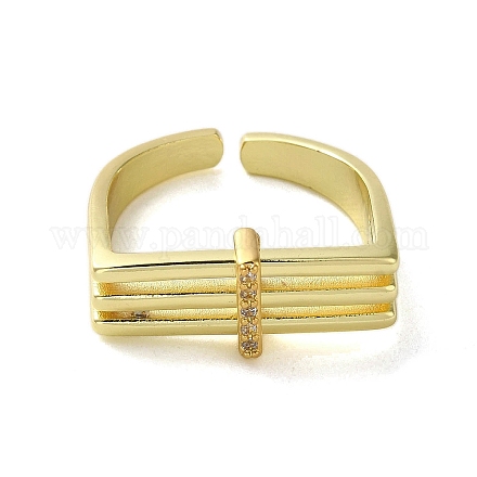 Открытая латунь с кольцами из циркония RJEW-B057-06G-1